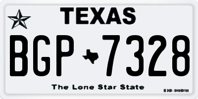 TX license plate BGP7328