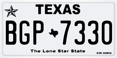 TX license plate BGP7330
