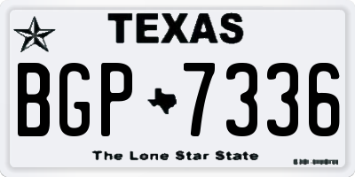 TX license plate BGP7336