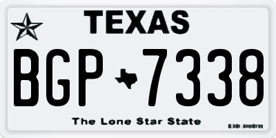 TX license plate BGP7338