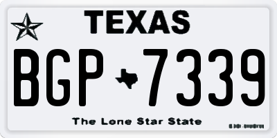 TX license plate BGP7339