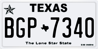 TX license plate BGP7340