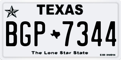TX license plate BGP7344