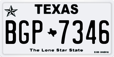 TX license plate BGP7346