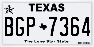 TX license plate BGP7364
