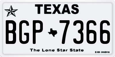 TX license plate BGP7366