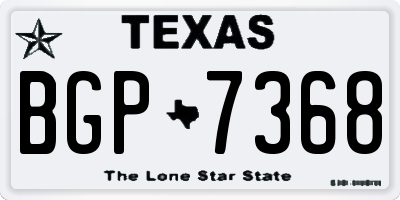 TX license plate BGP7368