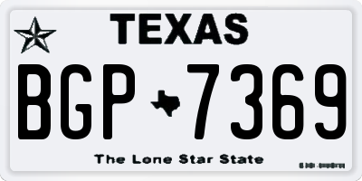 TX license plate BGP7369