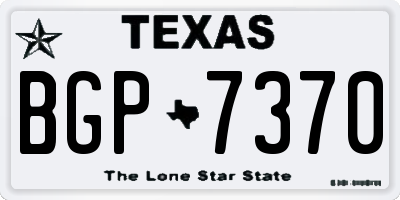 TX license plate BGP7370
