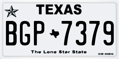 TX license plate BGP7379