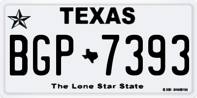 TX license plate BGP7393