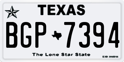 TX license plate BGP7394