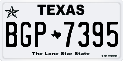 TX license plate BGP7395
