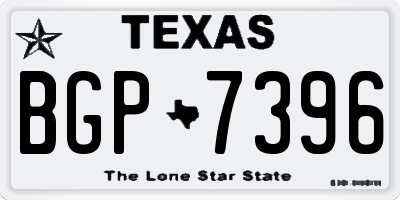 TX license plate BGP7396