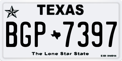 TX license plate BGP7397