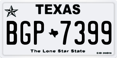 TX license plate BGP7399