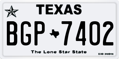 TX license plate BGP7402