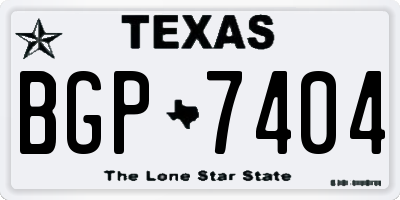 TX license plate BGP7404