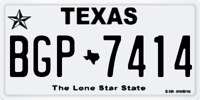 TX license plate BGP7414