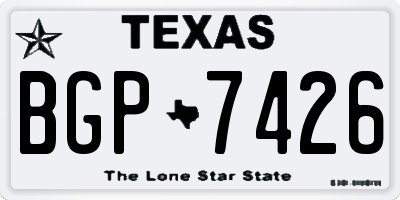 TX license plate BGP7426