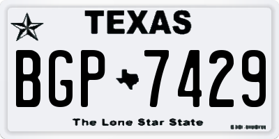 TX license plate BGP7429