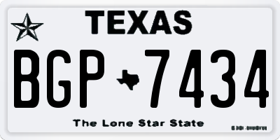 TX license plate BGP7434
