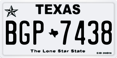 TX license plate BGP7438