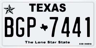 TX license plate BGP7441