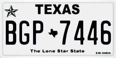 TX license plate BGP7446