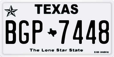 TX license plate BGP7448
