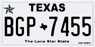 TX license plate BGP7455