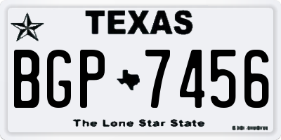 TX license plate BGP7456
