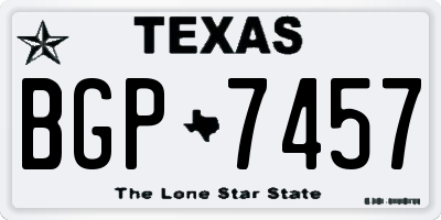 TX license plate BGP7457