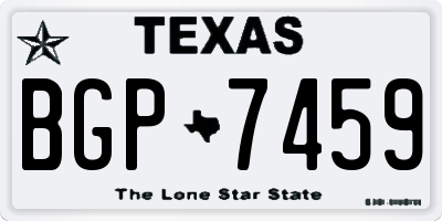 TX license plate BGP7459