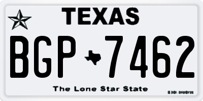 TX license plate BGP7462