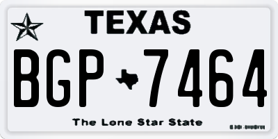 TX license plate BGP7464