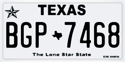 TX license plate BGP7468