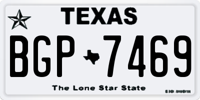 TX license plate BGP7469