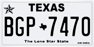 TX license plate BGP7470