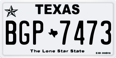 TX license plate BGP7473
