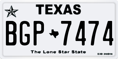 TX license plate BGP7474