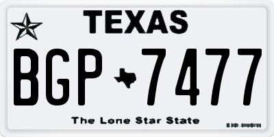 TX license plate BGP7477