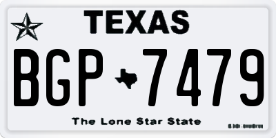 TX license plate BGP7479