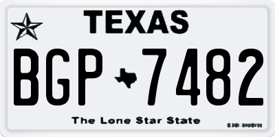 TX license plate BGP7482