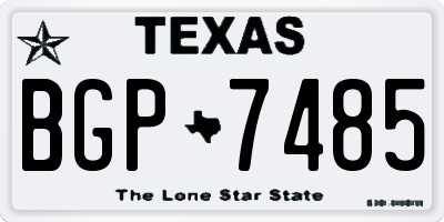TX license plate BGP7485