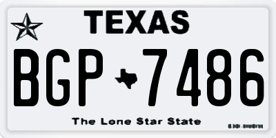 TX license plate BGP7486