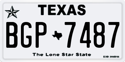 TX license plate BGP7487
