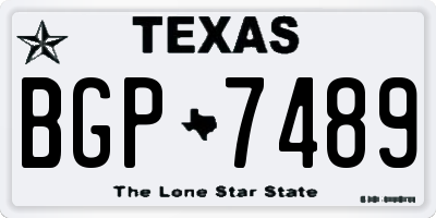 TX license plate BGP7489
