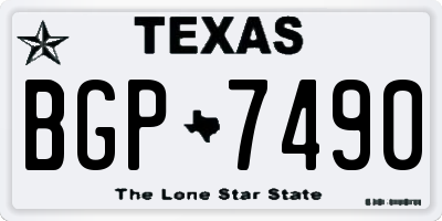 TX license plate BGP7490