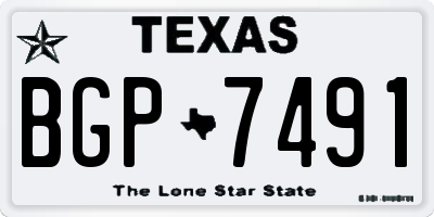 TX license plate BGP7491